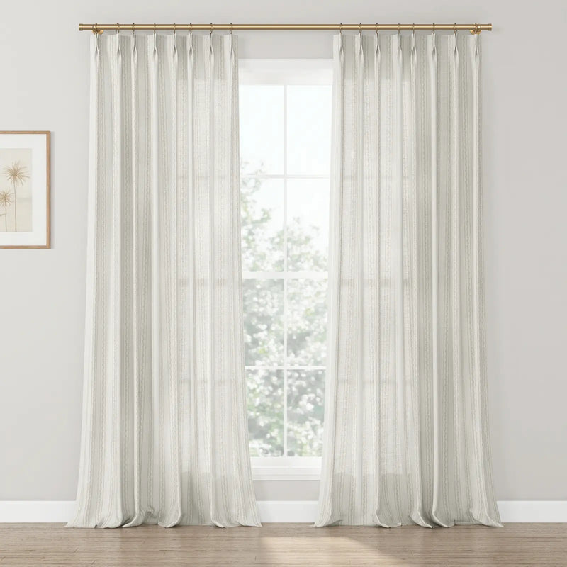 Jyll Mackie x TWOPAGES Refined Patterned Cotton Pleated Curtains