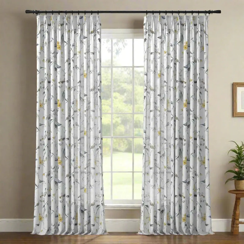 Holly Botanical Boho Pleated Curtains