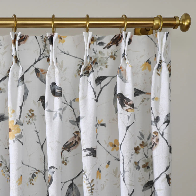 Holly Botanical Boho Pleated Curtains