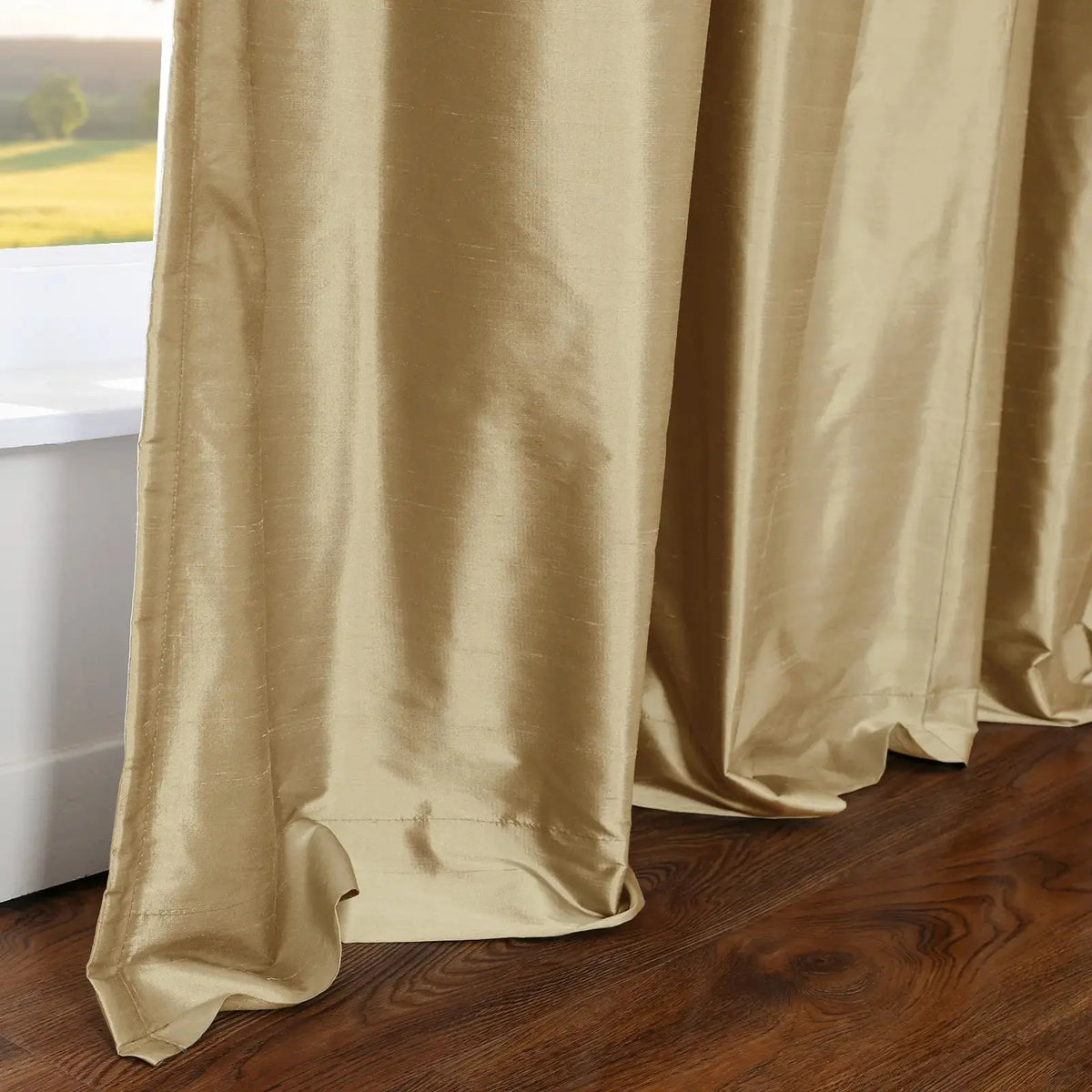 Selman Dupioni Silk Pleated Curtain