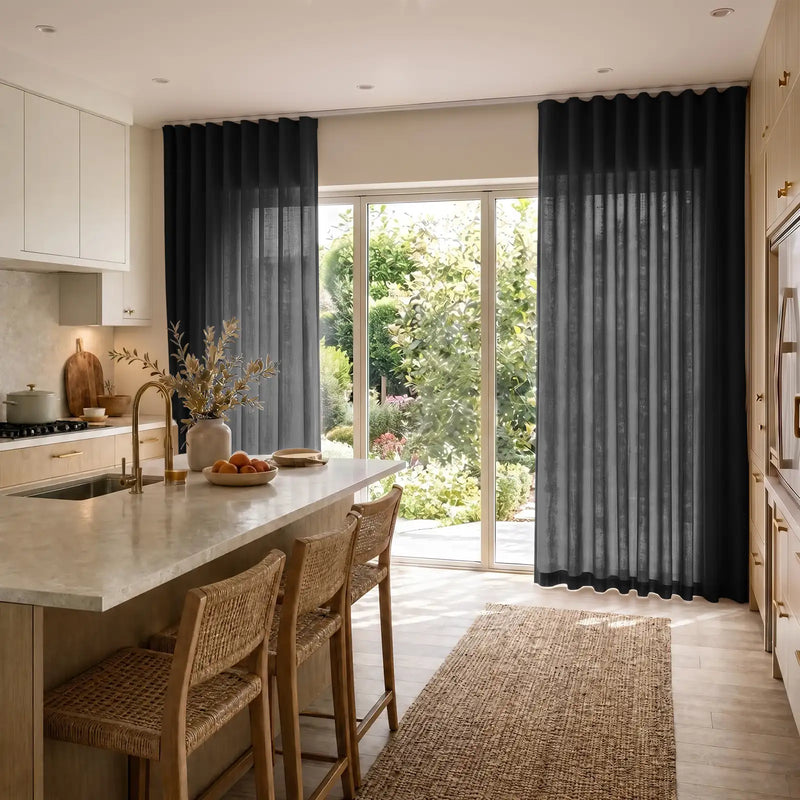 Liz Linen S-fold Curtain with Belt Hook - Lora Track