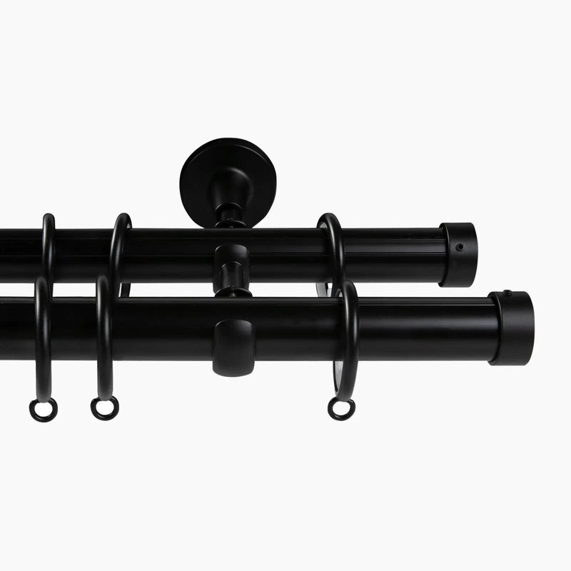 Arno Double Decorative Curtain Rod with Rings -TWOPAGES