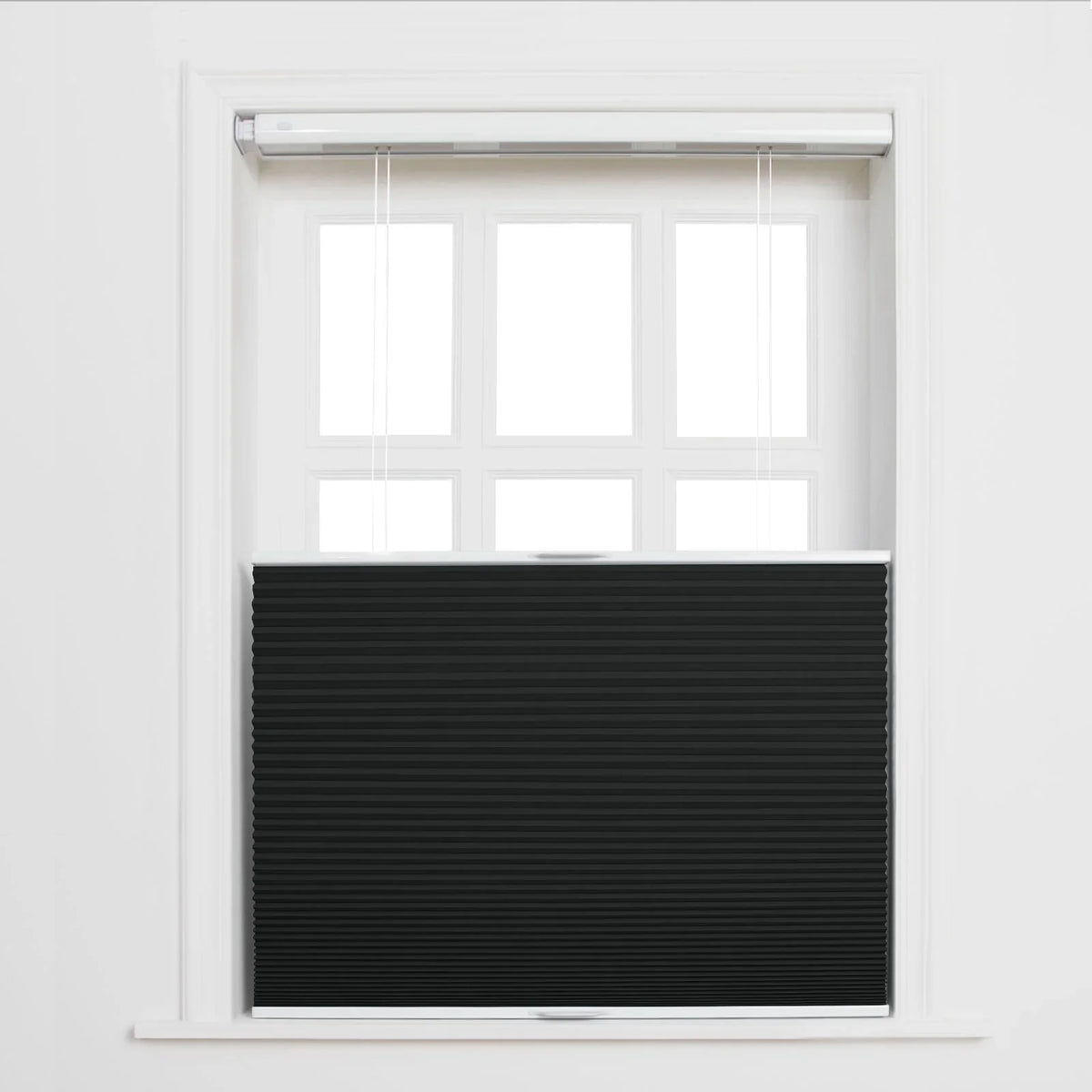 Aura No-Drill Top Down Bottom Up Blockout Cellular Window Blinds Cordless