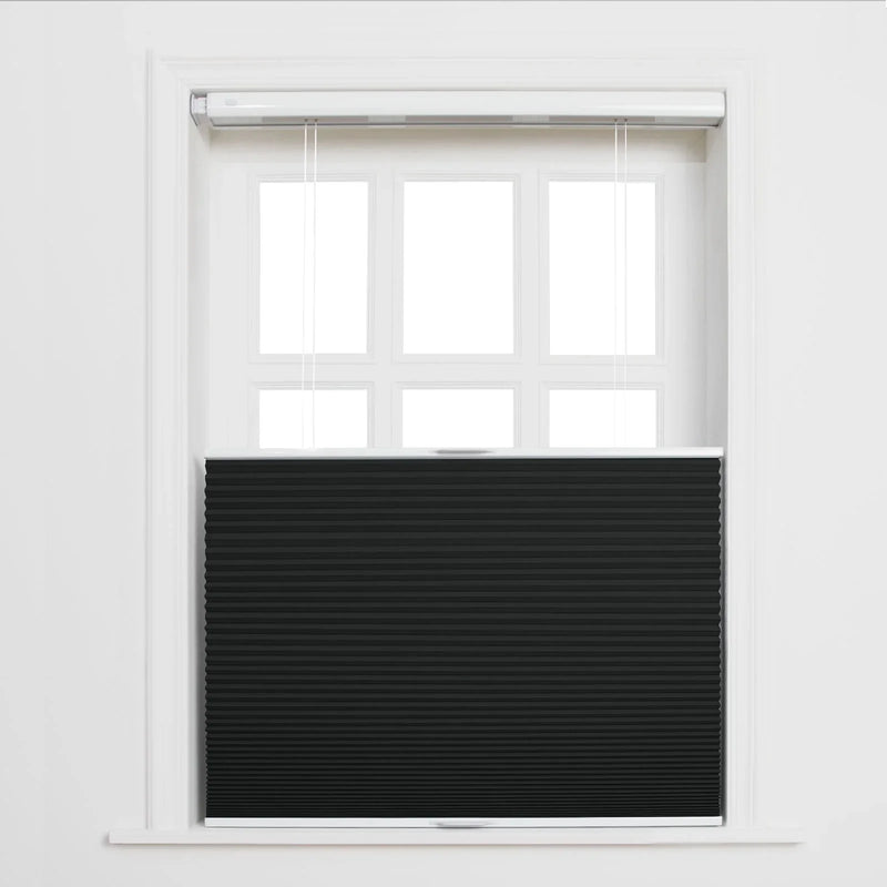 Aura No-Drill Top Down Bottom Up Blockout Cellular Window Blinds Cordless