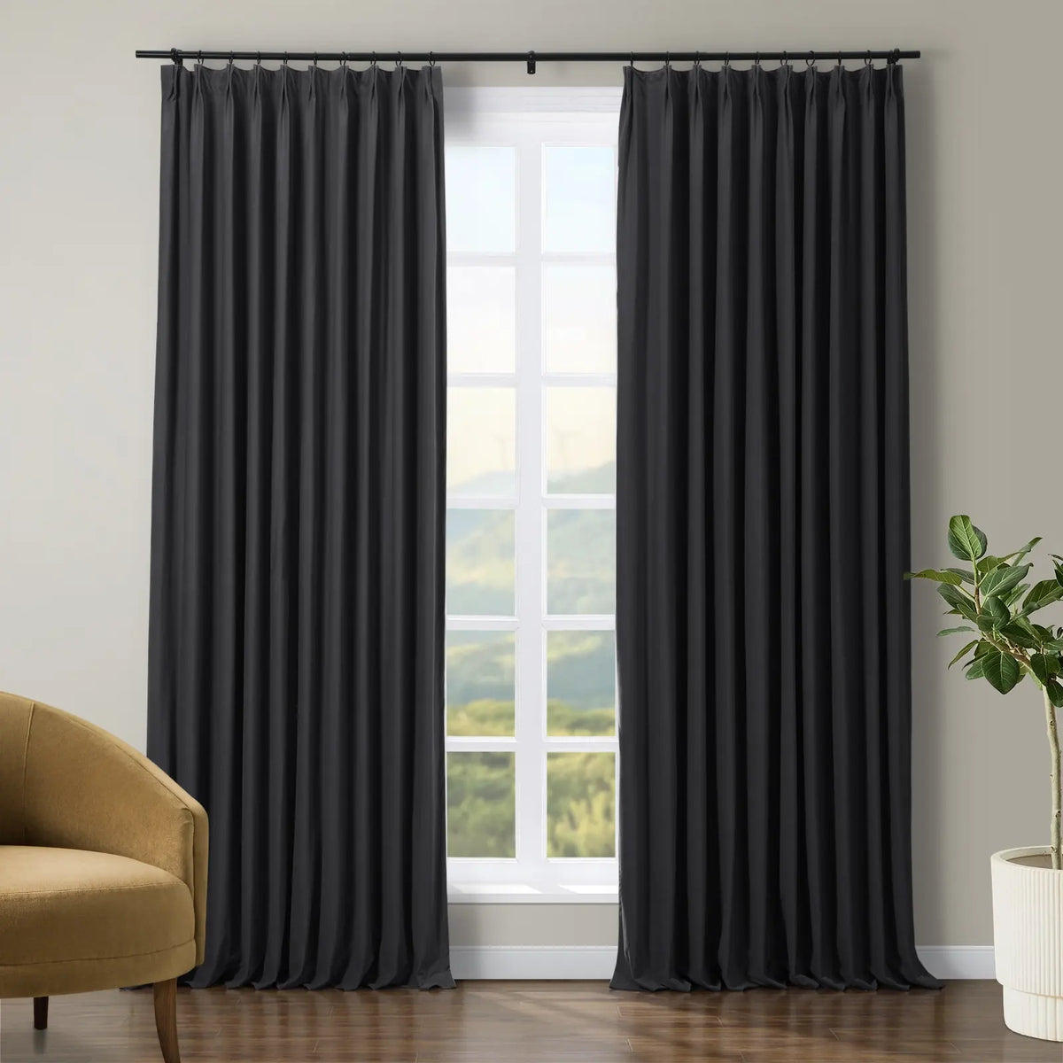 Tavis Premium Velvet Pleated Curtain