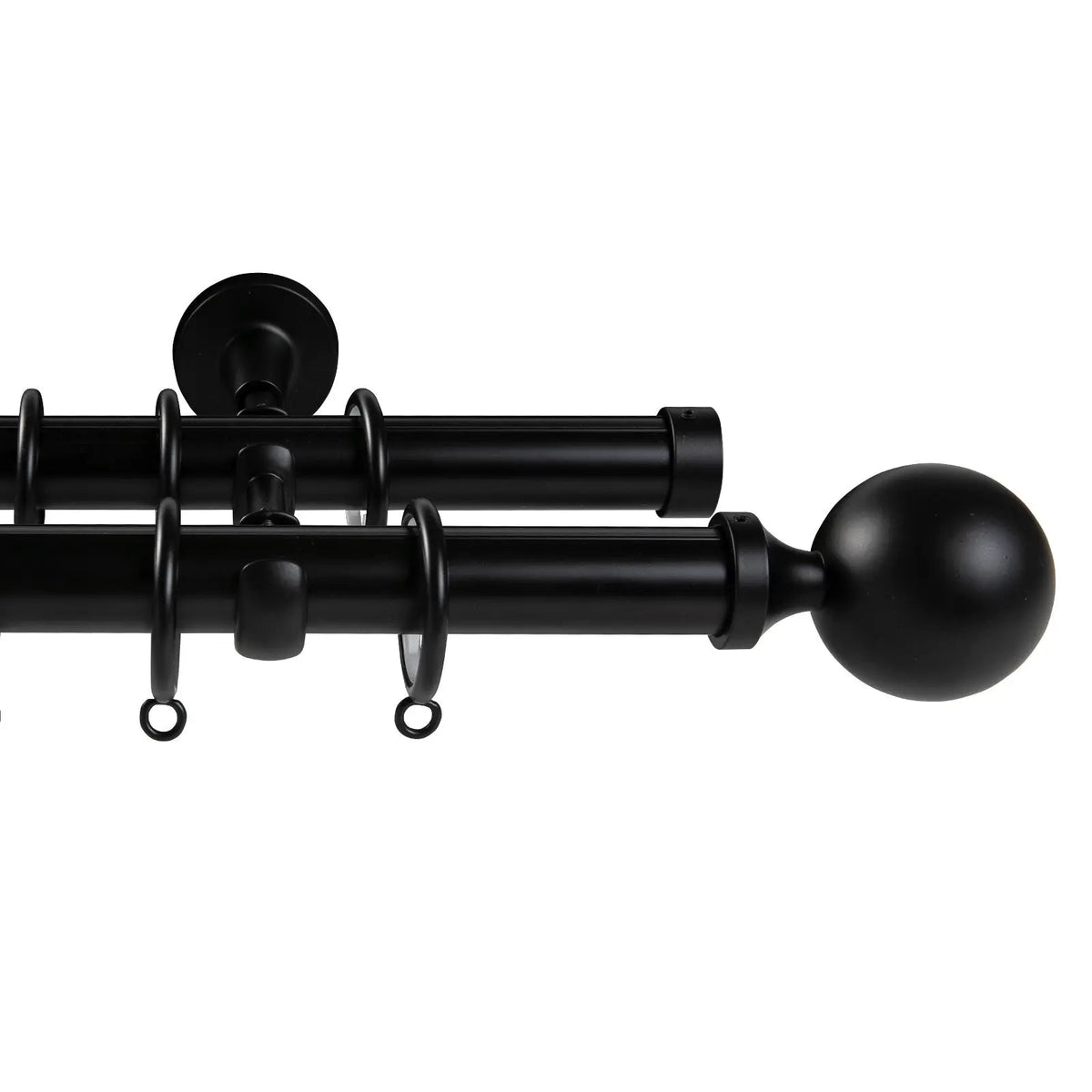 Arno Double Decorative Curtain Rod with Rings -TWOPAGES