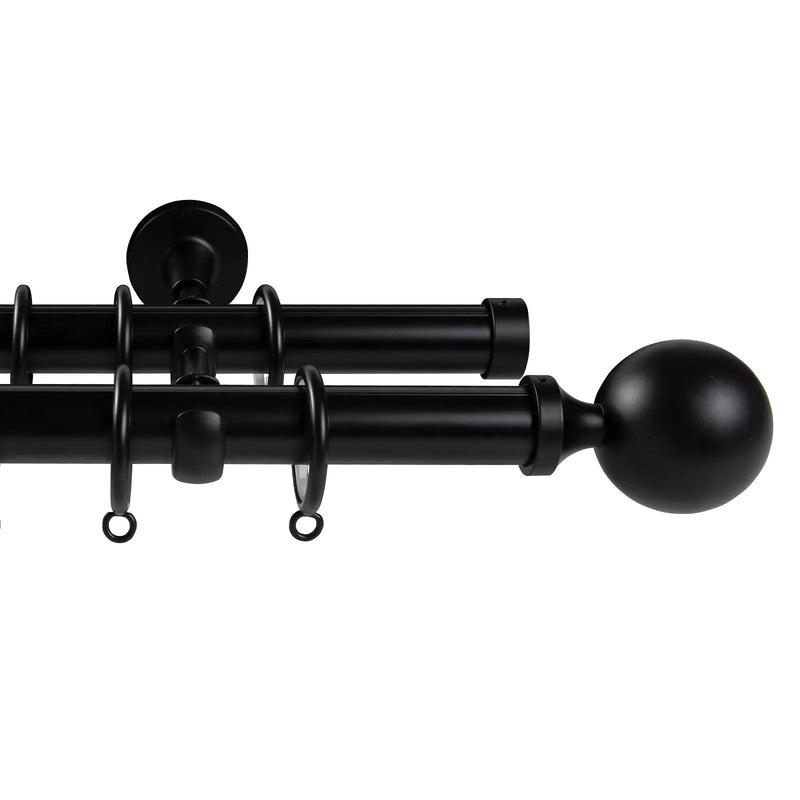 Arno Double Decorative Curtain Rod with Rings -TWOPAGES