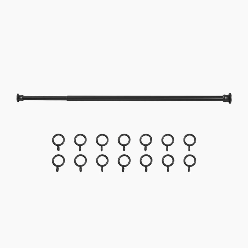 Milo Cafe Curtain Rod with Rings