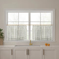Stefana Silber x TWOPAGES Graphic Printed Linen Pleated Cafe Curtains
