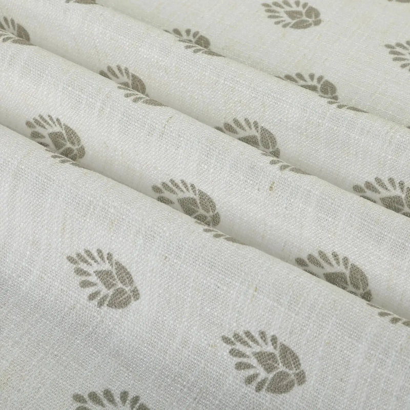 Stefana Silber x TWOPAGES Graphic Printed Linen Blend Pleated Curtains