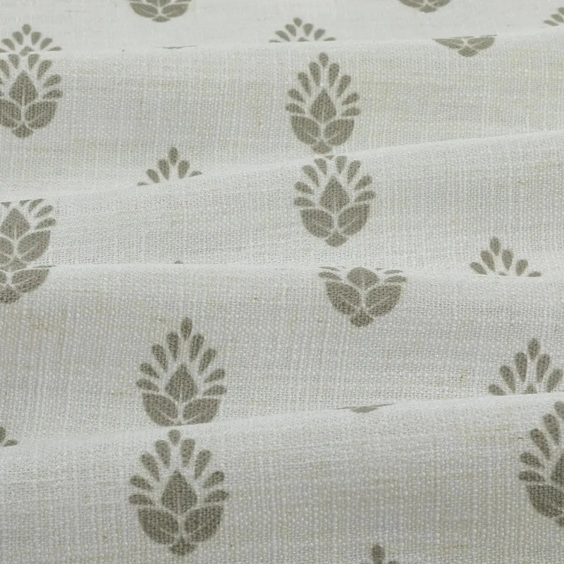 Stefana Silber x TWOPAGES Graphic Printed Linen Blend Pleated Curtains