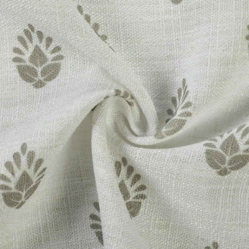 Stefana Silber x TWOPAGES Graphic Printed Linen Pleated Cafe Curtains