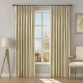 Stefana Silber x TWOPAGES Graphic Printed Linen Blend Pleated Curtains