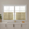 Stefana Silber x TWOPAGES Graphic Printed Linen Pleated Cafe Curtains