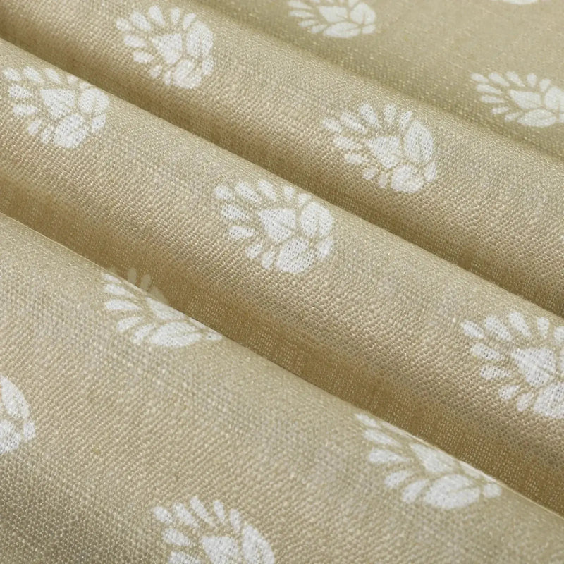 Stefana Silber x TWOPAGES Graphic Printed Linen Blend Pleated Curtains