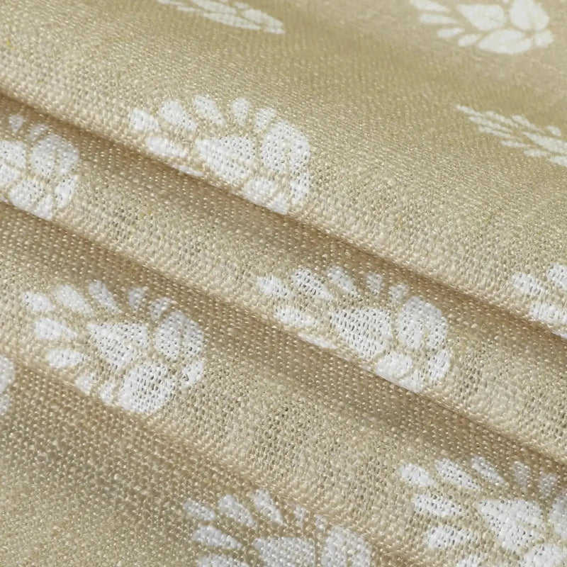 Stefana Silber x TWOPAGES Graphic Printed Linen Blend Pleated Curtains