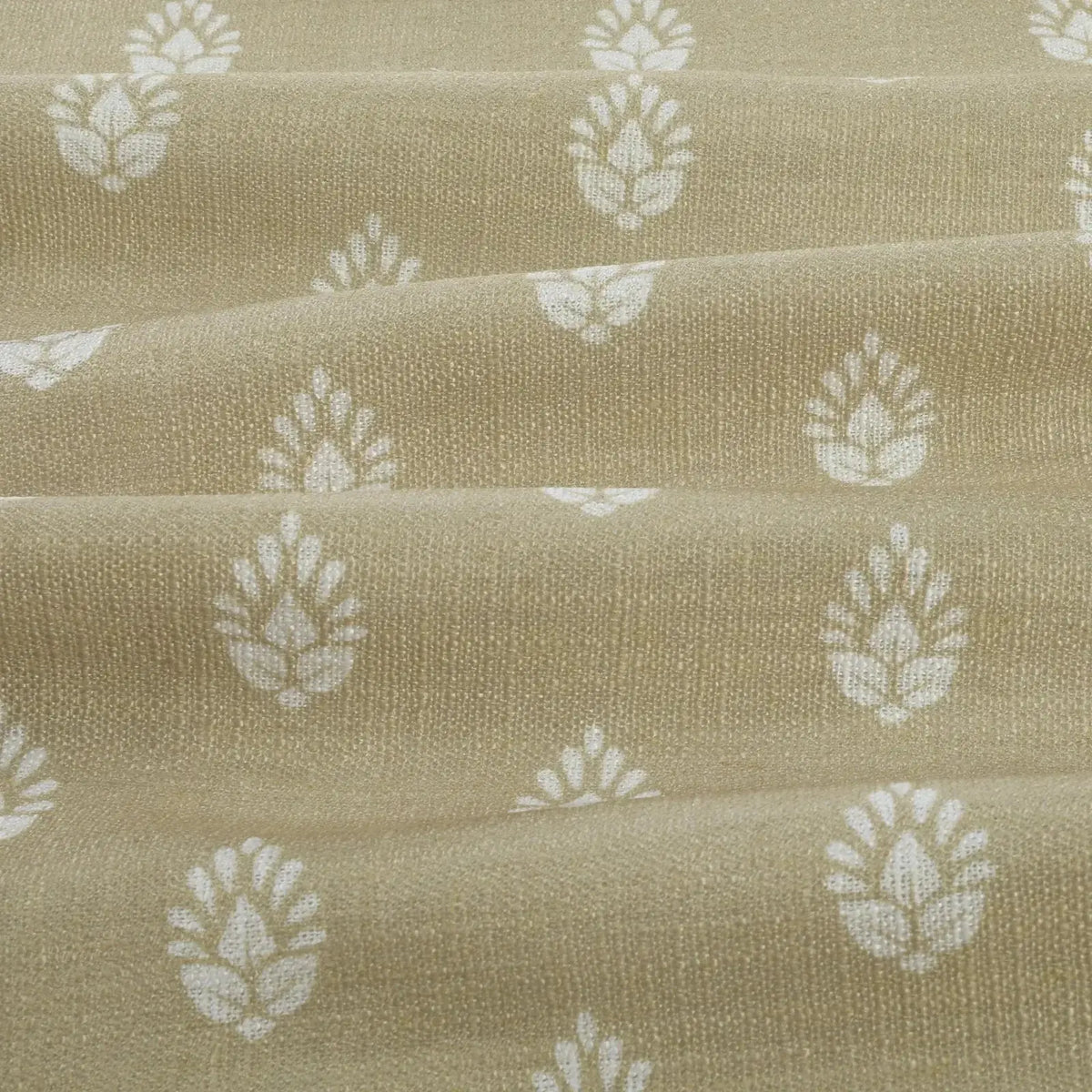 Stefana Silber x TWOPAGES Graphic Printed Linen Blend Pleated Curtains