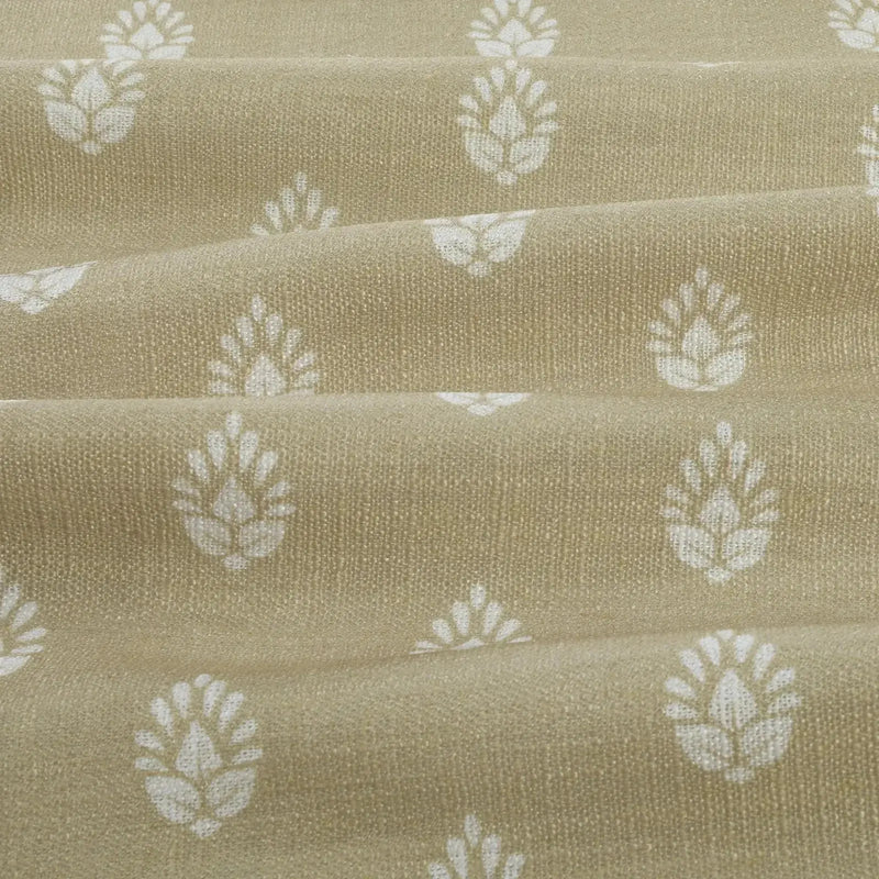 Stefana Silber x TWOPAGES Graphic Printed Linen Blend Pleated Curtains