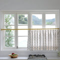 Stefana Silber x TWOPAGES Graphic Printed Linen Pleated Cafe Curtains