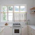 Stefana Silber x TWOPAGES Graphic Printed Linen Pleated Cafe Curtains