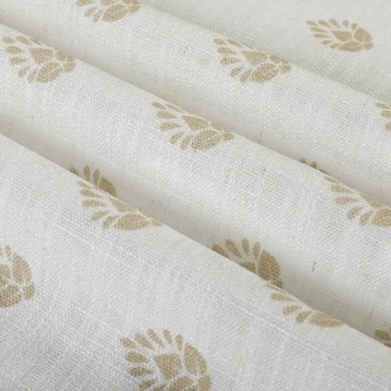 Stefana Silber x TWOPAGES Graphic Printed Linen Blend Pleated Curtains