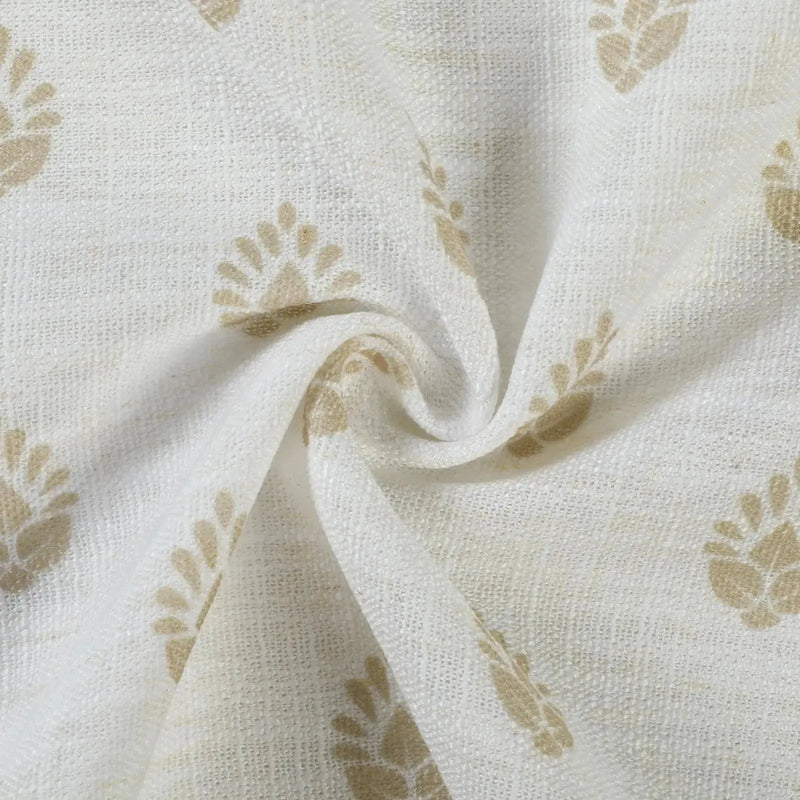 Stefana Silber x TWOPAGES Graphic Printed Linen Blend Pleated Curtains