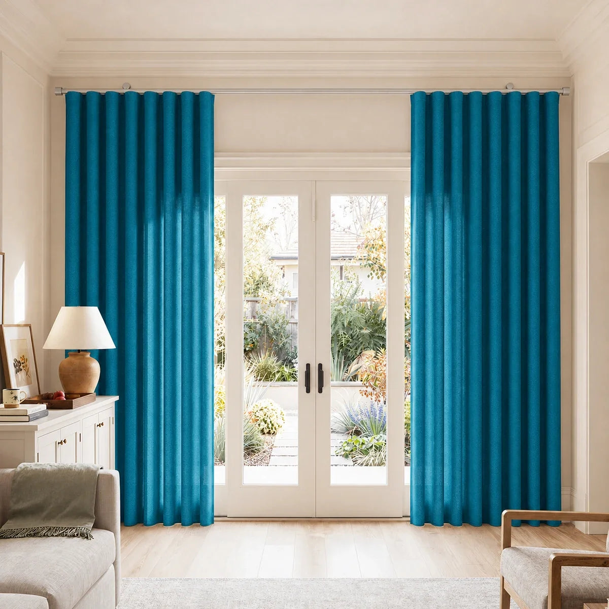 Birkin Velvet S-fold Curtains with Belt Hook - Cato Traverse Rod