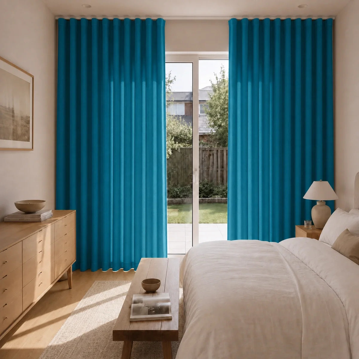 Birkin Velvet S-fold Curtains with Snap Tape - Lora Track