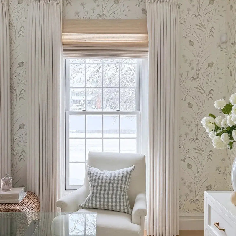 Lay Natural Paper Bamboo Woven Blind - Marble White