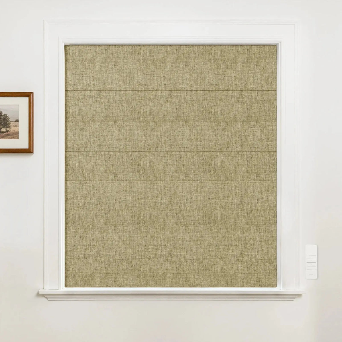 Alvin Motorised Blockout Boutique Roman Blind