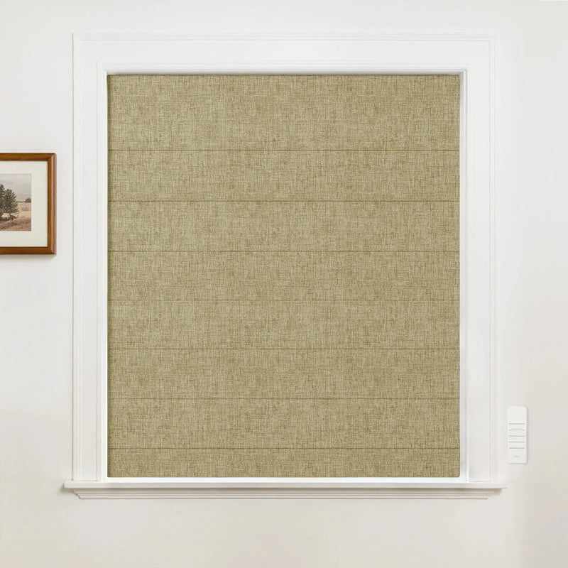 Alvin Motorised Blockout Boutique Roman Blind