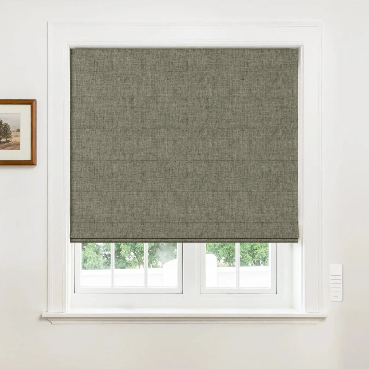 Alvin Motorised Blockout Boutique Roman Blind