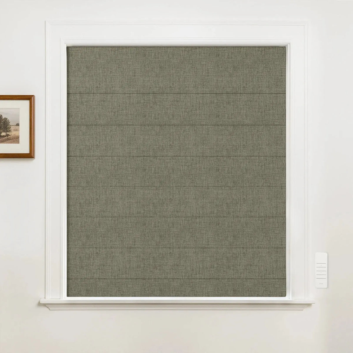 Alvin Motorised Blockout Boutique Roman Blind