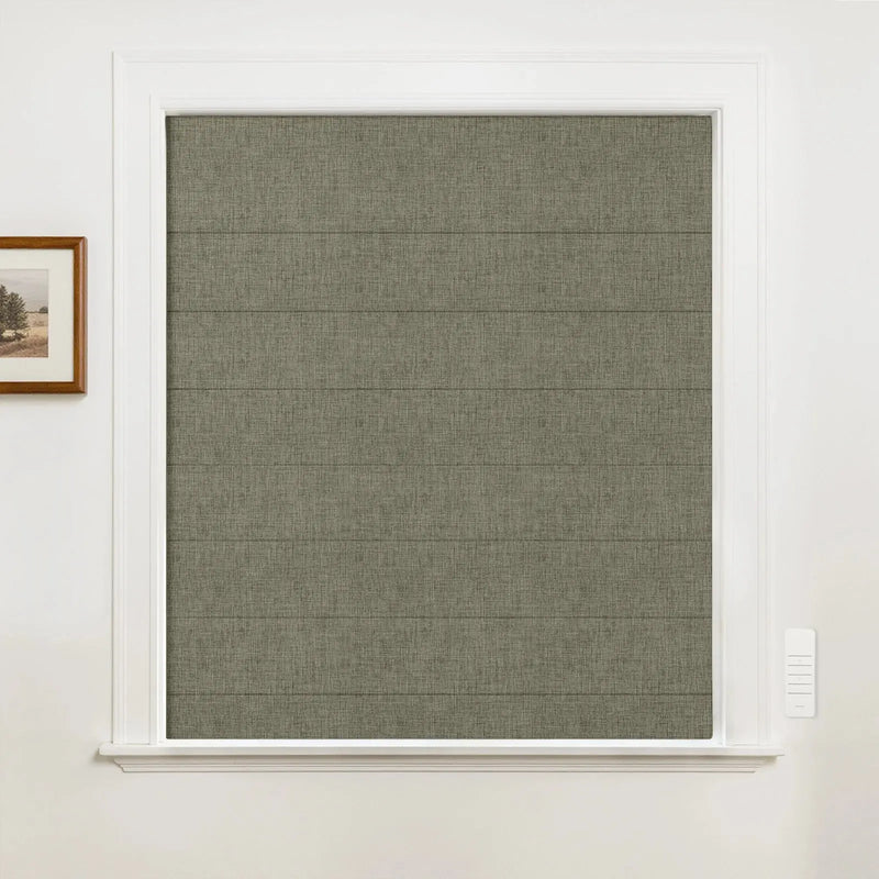 Alvin Motorised Blockout Boutique Roman Blind
