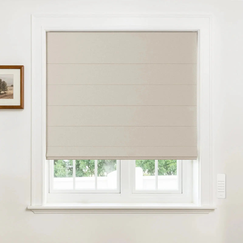 Alvin Motorised Blockout Boutique Roman Blind