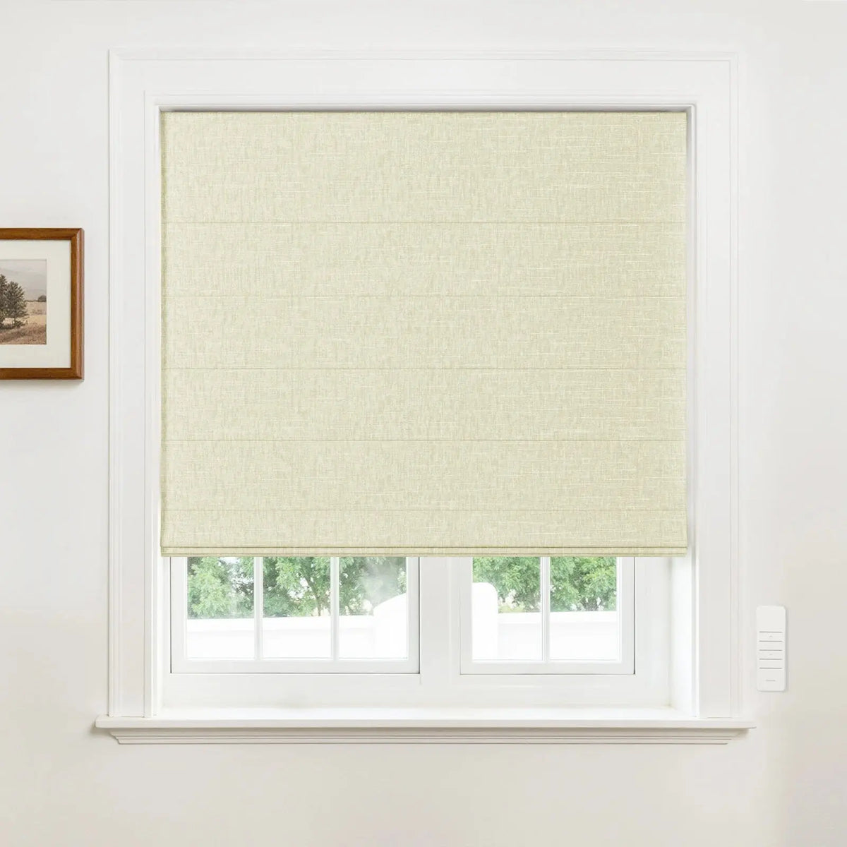 Alvin Motorised Blockout Boutique Roman Blind