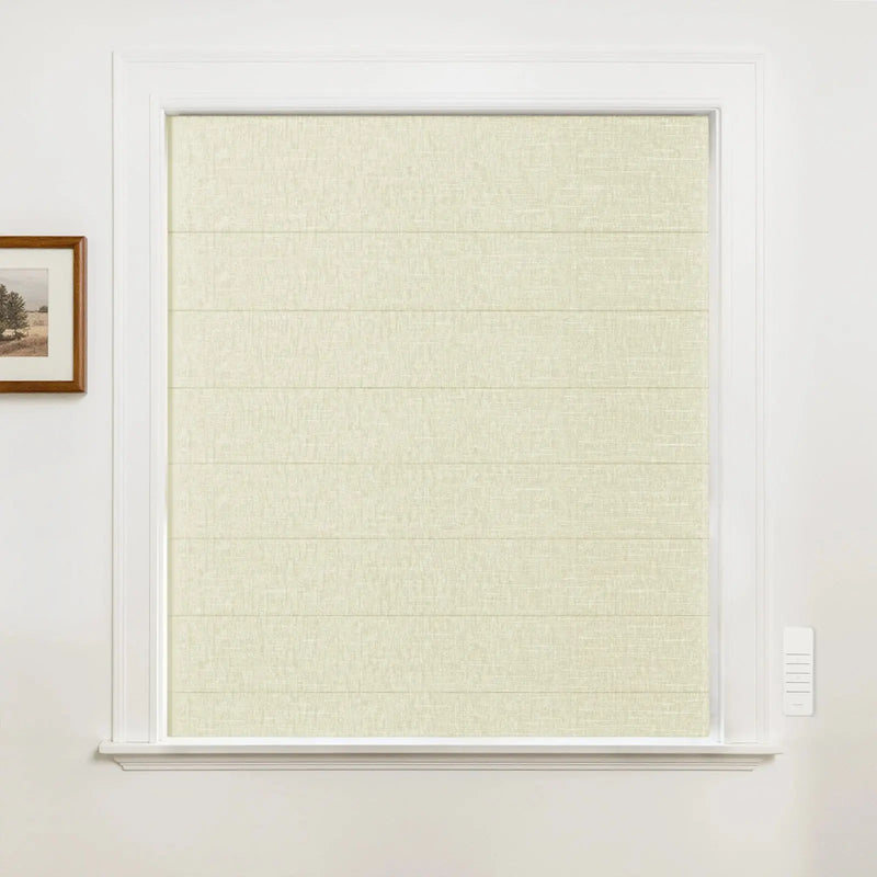 Alvin Motorised Blockout Boutique Roman Blind