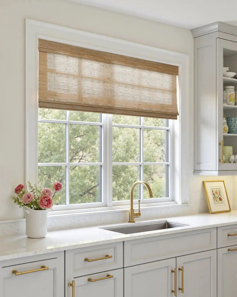 Lay Natural Jute Bamboo Woven Blind - Bark