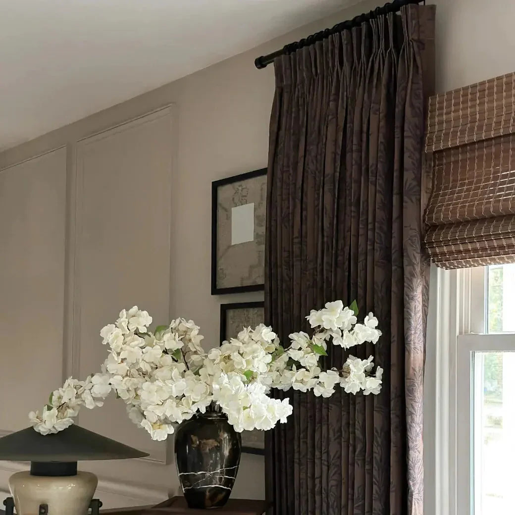 Sara Le x TWOPAGES Vintage Printed Linen Pleated Curtains