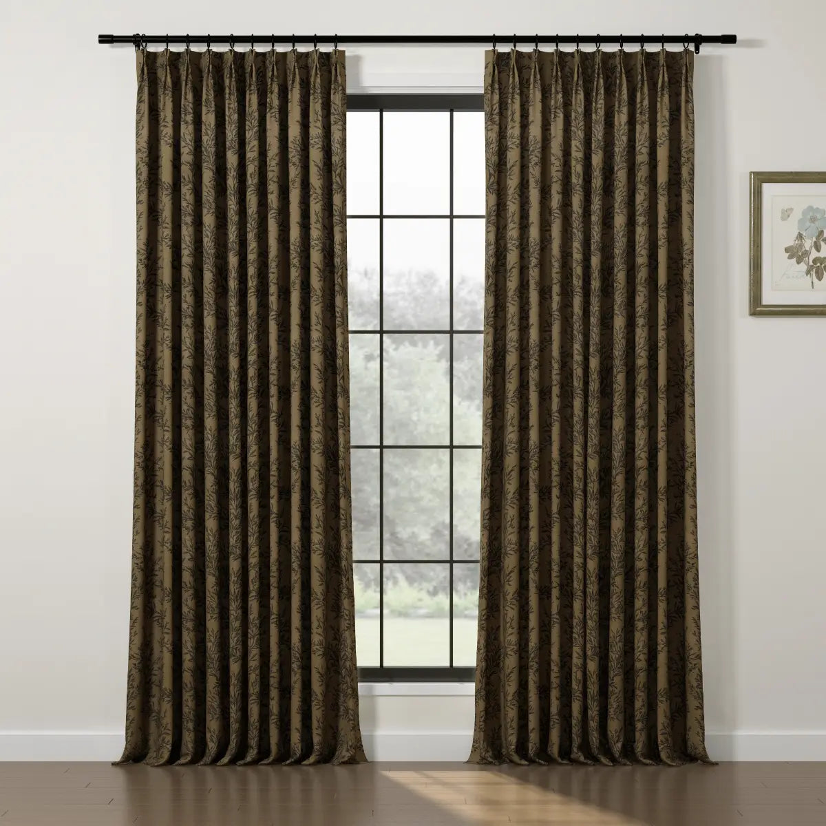 Sara Le x TWOPAGES Vintage Printed Linen Pleated Curtains