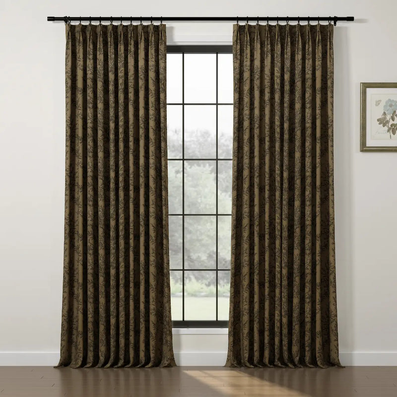 Sara Le x TWOPAGES Vintage Printed Linen Pleated Curtains
