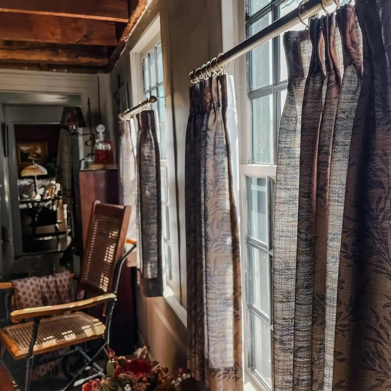 Sara Le x TWOPAGES Vintage Printed Linen Café Curtains