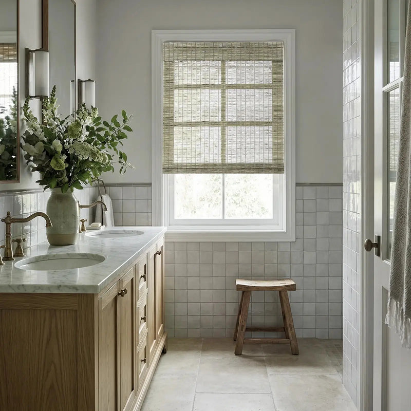 Rae Natural Ramie Jute Woven Wood Blinds - Series D