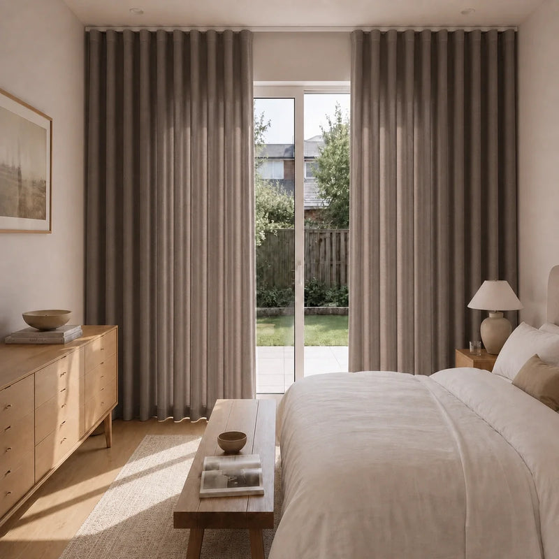 Birkin Velvet S-fold Curtains with Belt Hook - Lora Track