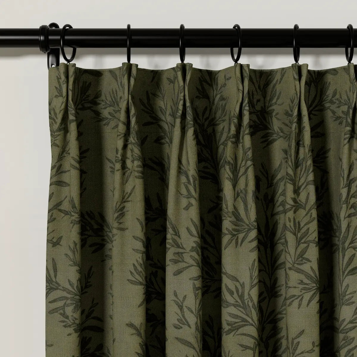 Sara Le x TWOPAGES Vintage Printed Linen Pleated Curtains