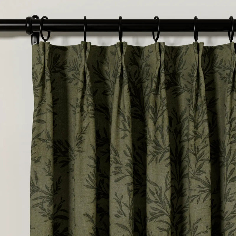 Sara Le x TWOPAGES Vintage Printed Linen Pleated Curtains