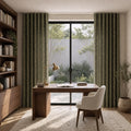 Sara Le x TWOPAGES Printed Linen S-fold Curtains with Belt Hook - Leo Track