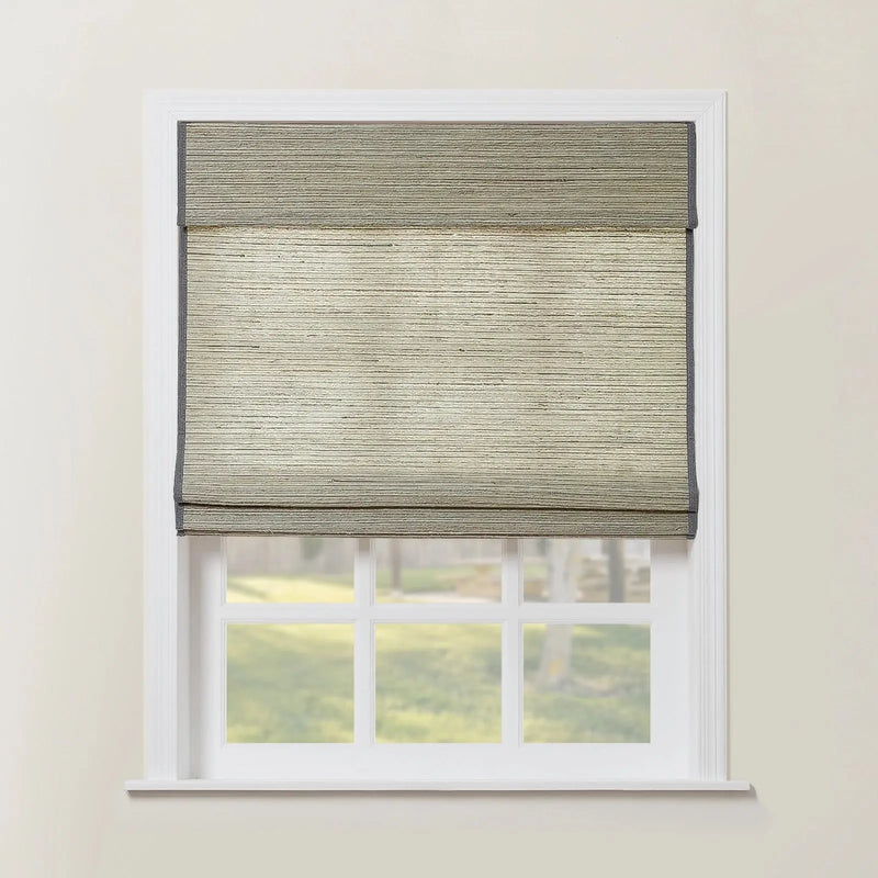 Rae Natural Ramie Flax Woven Wood Blinds - Series C