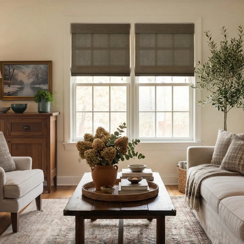 Rae Natural Ramie Bamboo Woven Blinds - Series P