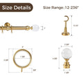 Arno Single Decorative Curtain Rod with Rings